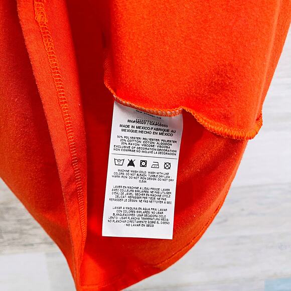 Clemson Tigers The Nike Tee Orange Gray Raglan Sleeve Football Womens Medium - Picture 5 of 5